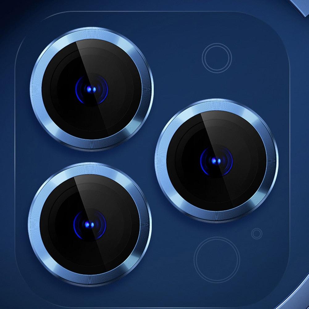 3 Films de Protection d'objectif d'appareil Photo Pleine Couverture Anti-rayures HD en Verre Protecteur d'objectif pour iPhone 14 Pro/14 Pro Max Verre d'objectifs avec Bord en Aluminium Compatible avec iPhone