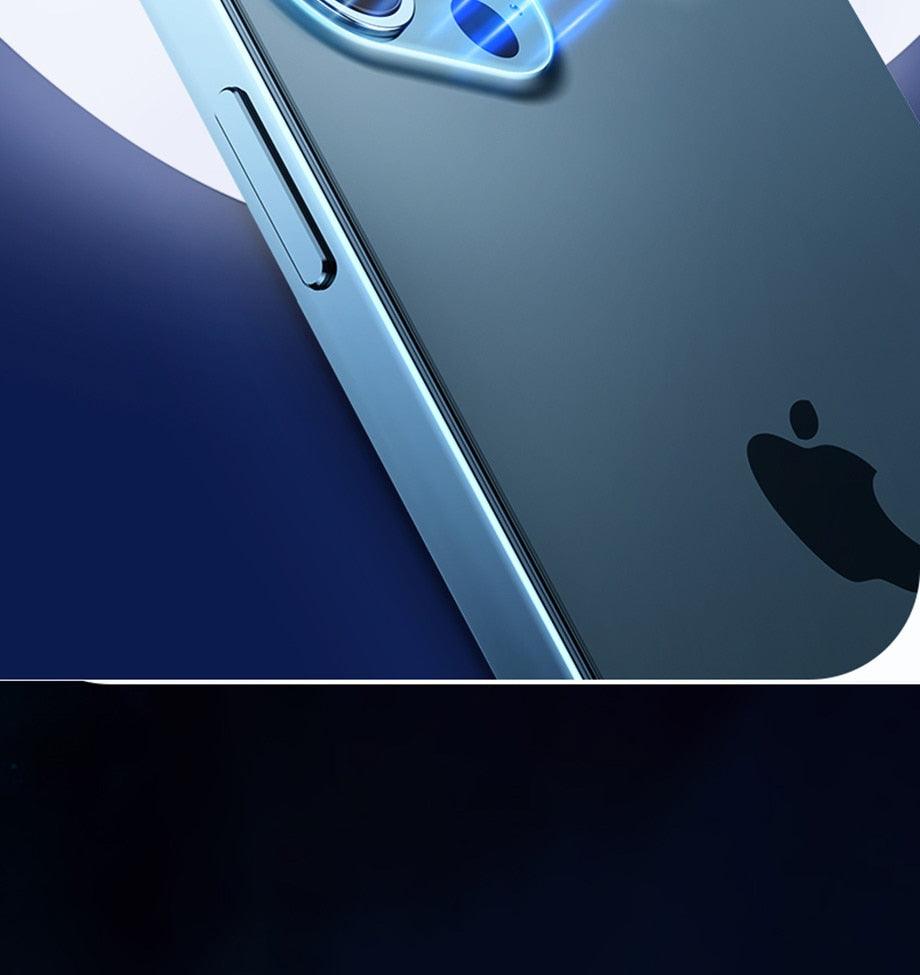 Lot de 4 protections d'écran complètes en verre pour iPhone 11 12 13 Pro XS Max, protection d'objectif d'appareil photo pour iPhone X 11 Pro Max 12 13 Mini 14 Pro Max