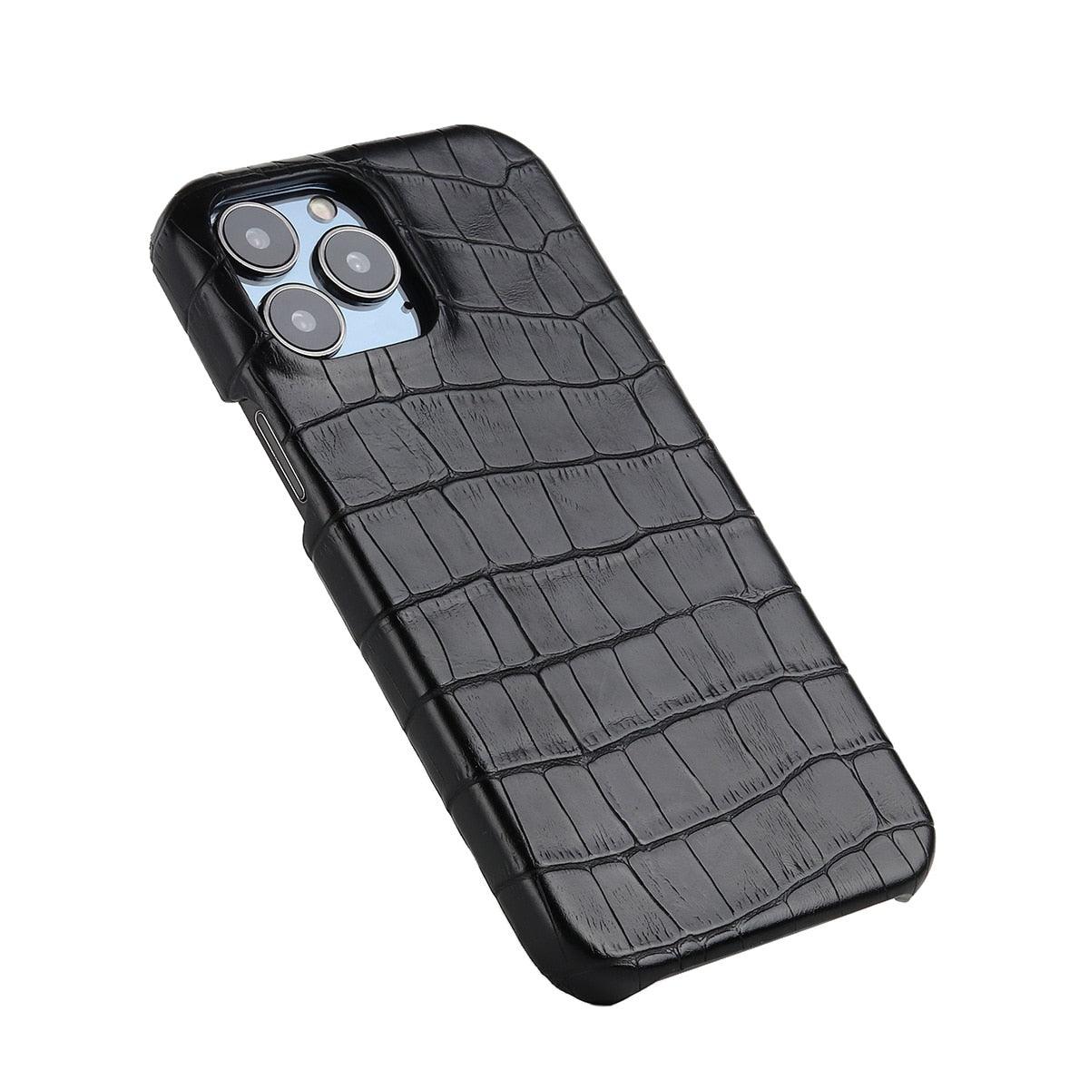 Étui en Cuir Unique pour iPhone 13 14 11 12 Pro Max XR X XS, Housse Rigide Antichoc Solide, Étui en Cuir Vert Classique et Tendance pour iPhone, Coque de Protection