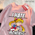 🌙 T-shirt Sailor Moon – Graphique tire la langue – Streetwear anime amusant