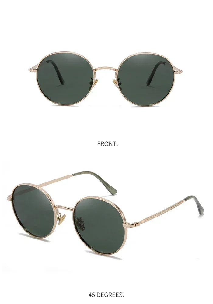 Lunettes de soleil rondes polarisées Steampunk avec prescription pour femmes et hommes UV400 Anti-reflet Myopie Puissance 0 -0.5 -0.75 à -6.0