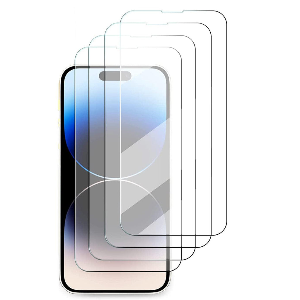 4 protecteurs d'écran en verre trempé pour iPhone 14 13 Mini 12 11 Pro Max X XS XR 7 8 Plus SE 3, film de protection pour iPhone 14 Plus