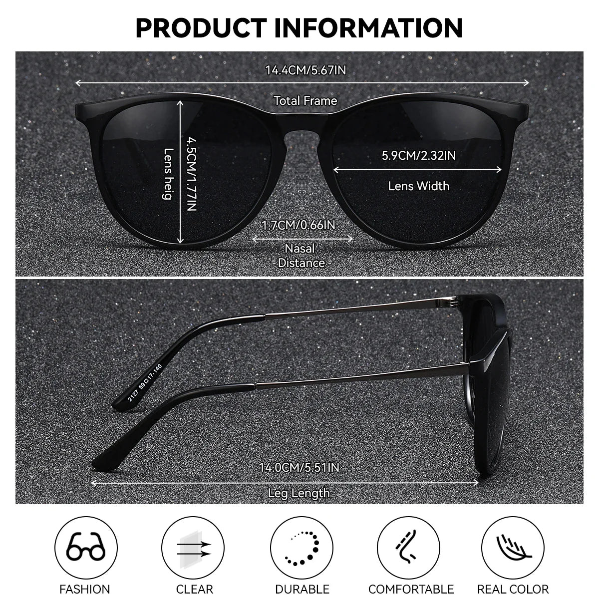 BARCUR Lunettes de soleil femme imprimé léopard bicolore œil de chat – Verres polarisés tendance UV400 dégradés en TAC pour voyages d'été et activités de plein air