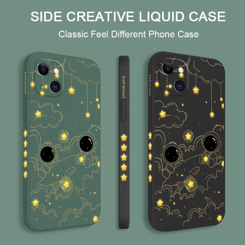 Coque de téléphone astronaute pour iPhone 14 13 12 11 Pro Max Mini X Xr Xs Max Se2020 8 7 Plus 6 6s Plus, protection hybride robuste