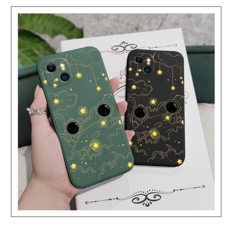 Coque de téléphone astronaute pour iPhone 14 13 12 11 Pro Max Mini X Xr Xs Max Se2020 8 7 Plus 6 6s Plus, protection hybride robuste