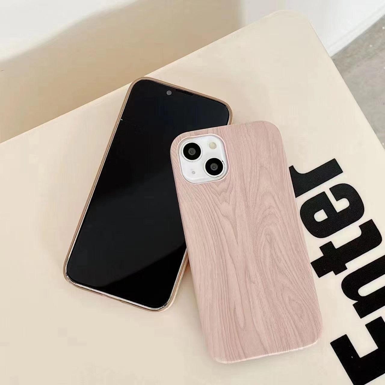 Coque de téléphone de luxe en bois pour iPhone 13 12 11 Pro X XS Max XR 8 7 Plus SE, étui en bois souple rétro, coque rigide mince avec finition en bois véritable, housse de protection