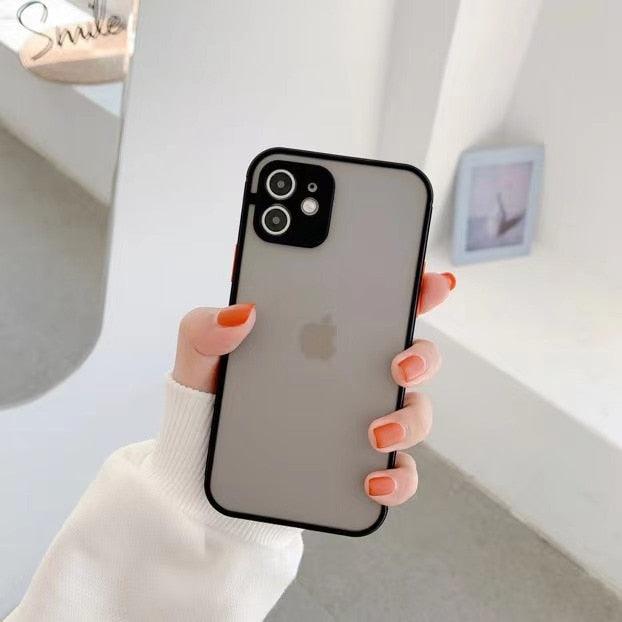 Coque de téléphone antichoc en silicone blanc simple avec appareil photo pour iPhone 13 Pro Max 14 Pro, housse de protection pour homme, coque arrière translucide moderne, étui pour téléphone portable compatible avec iPhone