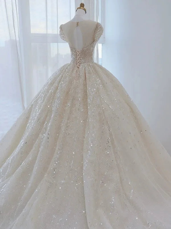 Robe de Mariée Exquise Col Rond EDW21