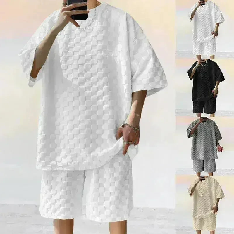 Ensemble short deux pièces oversize décontracté pour homme