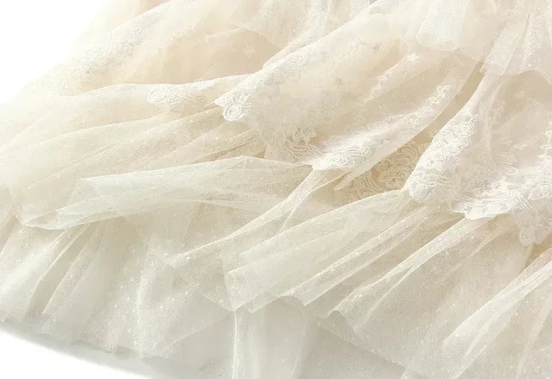 Jupe mi-longue taille haute amincissante pour femme, en gaze haut de gamme, longue, pour l'été, jupe plissée 2025