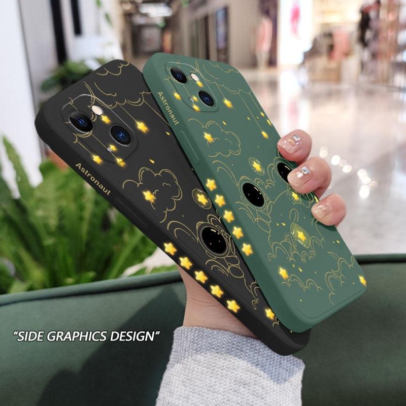 Coque de téléphone astronaute pour iPhone 14 13 12 11 Pro Max Mini X Xr Xs Max Se2020 8 7 Plus 6 6s Plus, protection hybride robuste