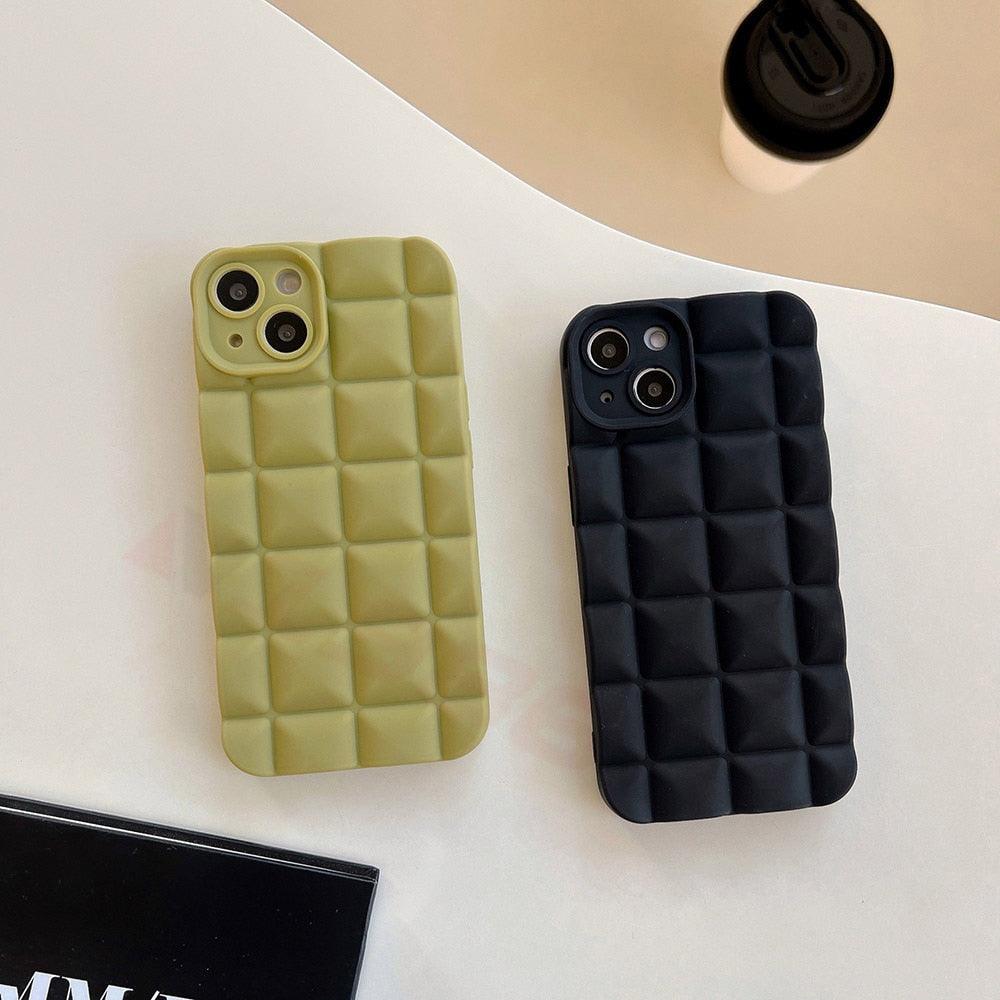 Coque de téléphone unique pour iPhone 14 Pro 13 12 11 Pro Fashion 3D Souple Silicone Antichoc pour iPhone 14 Coque Bubble Case Mignonne Forme Intégrale Silicone Souple Mince Amortie Belle Élégante Coque pour Femmes