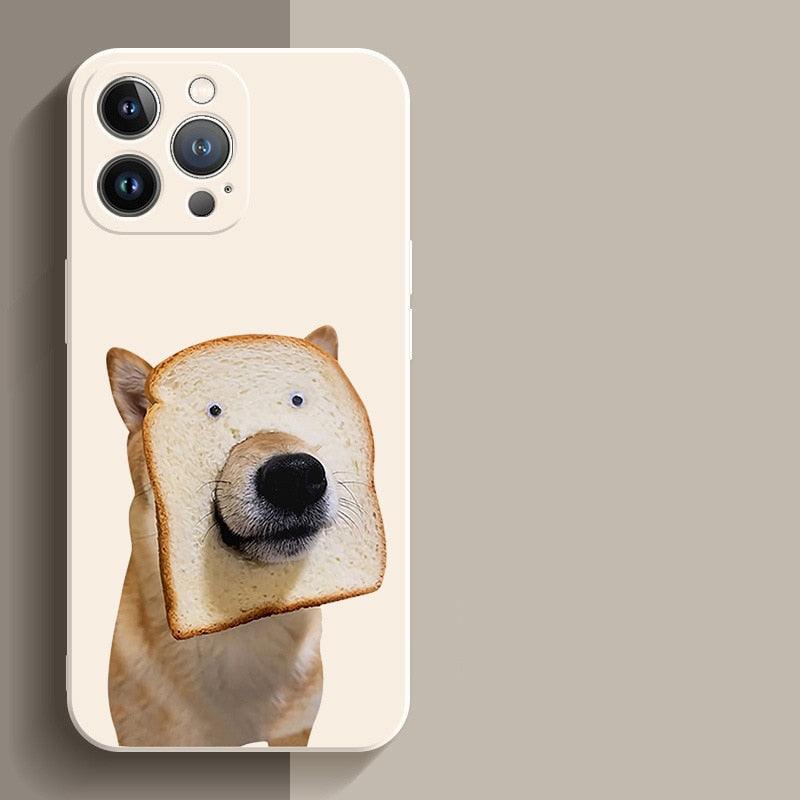Coque de téléphone mignonne et amusante pour chiot pour iPhone 13 14 11 12 Pro Max XS XR 7 8 Plus Coque de téléphone créative antichoc en silicone souple Coque de téléphone mignonne en silicone flexible avec motif de chien