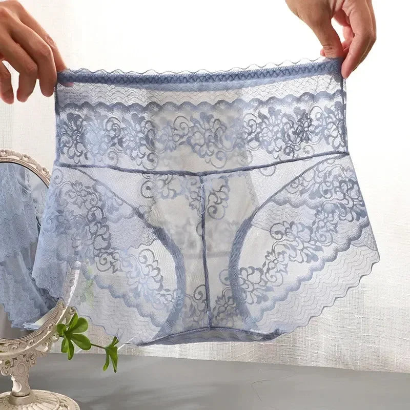 Culotte femme grande taille XL-3XL, en dentelle, transparente et creuse, lingerie sexy et respirante, nouveauté