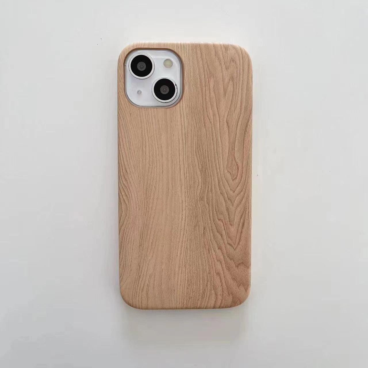 Coque de téléphone de luxe en bois pour iPhone 13 12 11 Pro X XS Max XR 8 7 Plus SE, étui en bois souple rétro, coque rigide mince avec finition en bois véritable, housse de protection
