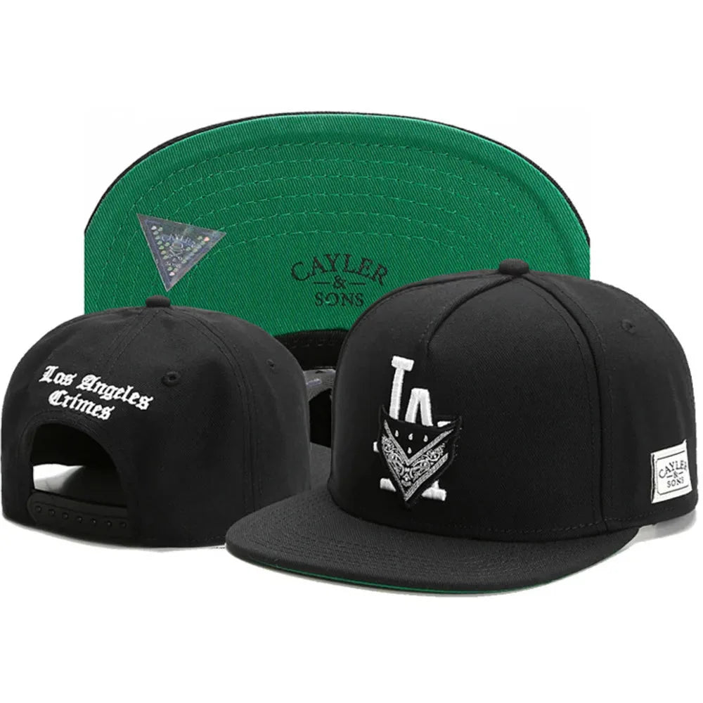 Casquette Snapback Crâne et Main – Casquette de baseball réglable à visière plate