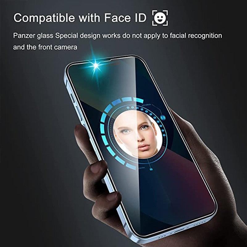 5 Films de protection écran en verre trempé pour iPhone 14 13 12 11 Pro Max 12 13 Mini Protection d'écran pour iPhone X XR XS Max 8 7 6 Plus SE 2020 Protection d'écran intégrale en verre trempé résistant aux rayures pour iPhone