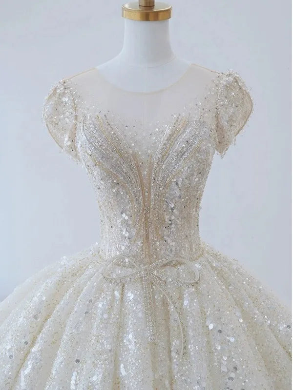 Robe de Mariée Exquise Col Rond EDW21