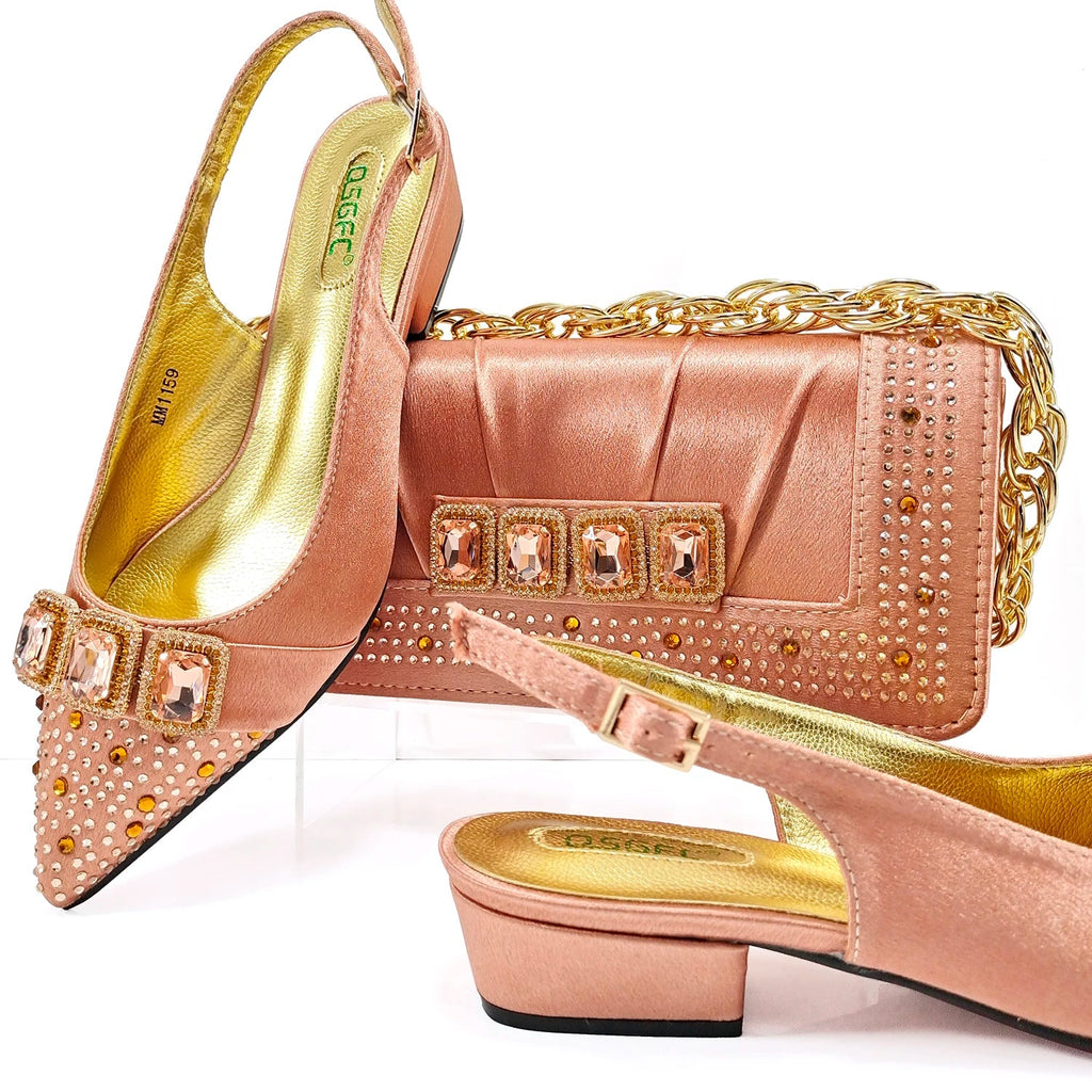 Ensemble de chaussures et sac pour femme, style italien, HMP1-9