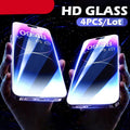4 protecteurs d'écran en verre trempé pour iPhone 14 13 Mini 12 11 Pro Max X XS XR 7 8 Plus SE 3, film de protection pour iPhone 14 Plus