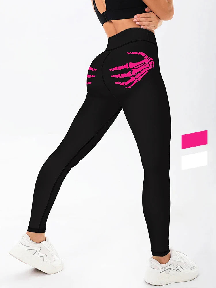 🖤 Leggings de yoga taille haute « Claw Skull » pour femme