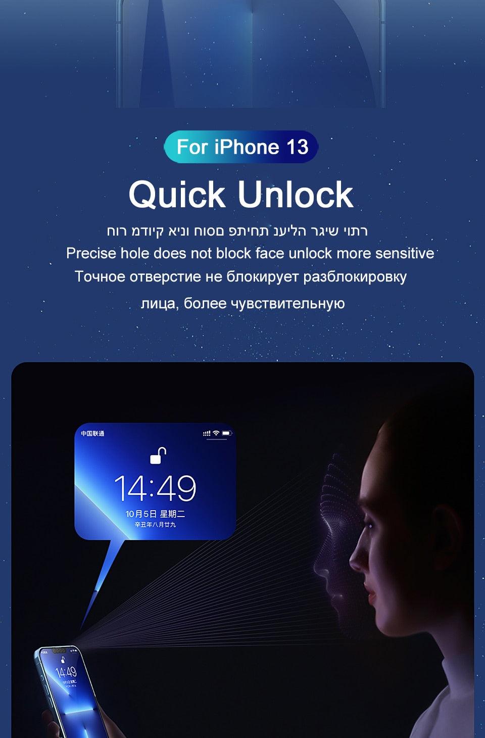 Film de protection intégral pour iPhone 13 12 11 14 Pro MAX Mini, protecteur d'écran XS Max XR X 7 8 6S Plus SE 2020, accessoires de téléphone, protecteur d'écran en verre trempé ultra renforcé
