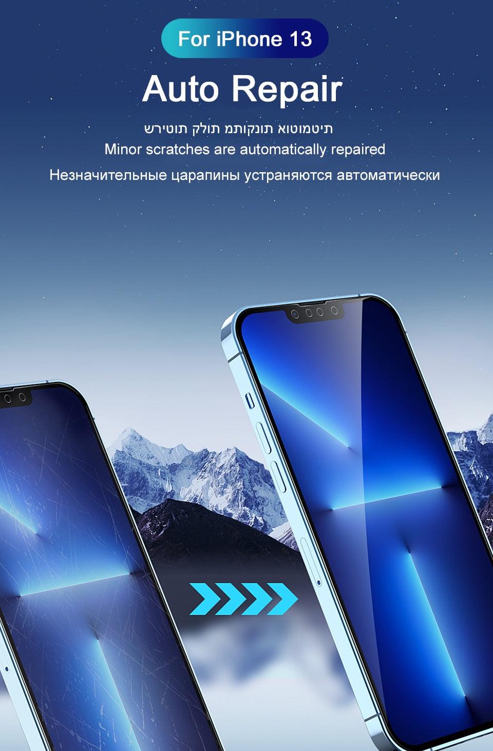Film de protection intégral pour iPhone 13 12 11 14 Pro MAX Mini, protecteur d'écran XS Max XR X 7 8 6S Plus SE 2020, accessoires de téléphone, protecteur d'écran en verre trempé ultra renforcé