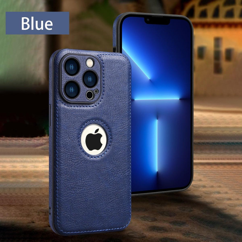 Étui en Cuir de Luxe pour iPhone 14 13 12 11 Pro MAX XS XR 7 8 Plus Coque de Téléphone Classique en Silicone Étui en Cuir Fin Flexible Doux au Toucher Housse en Cuir PU de Luxe pour Homme Étuis de Téléphone Complets Durables Anti-Rayures