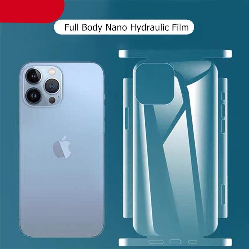 Film protecteur avant et arrière 360 Full Body pour iPhone 14 13 Pro Max 12 Film trempé Premium HD Clarté Anti-empreintes digitales/rayures Film de protection d'écran 11 Mini Coque ultra fine mate transparente