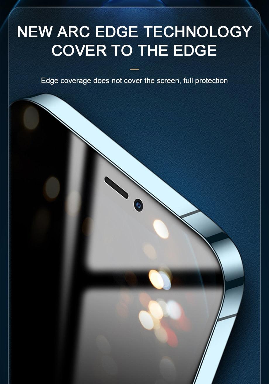 3 Vitres de confidentialité pour iPhone 11 12 13 Pro Max Protections d'écran Anti-espion Verre trempé pour iPhone XR XS Max Se 6 7 8 Plus Verre trempé Protection d'écran Verre de confidentialité Anti-espion pour iPhone
