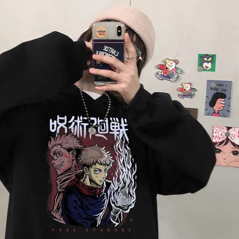 🧥 Sweat à capuche Jujutsu Kaisen pour femme