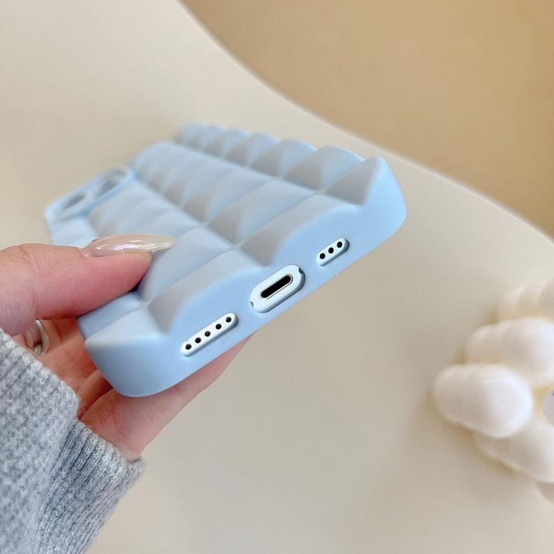 Coque de téléphone unique pour iPhone 14 Pro 13 12 11 Pro Fashion 3D Souple Silicone Antichoc pour iPhone 14 Coque Bubble Case Mignonne Forme Intégrale Silicone Souple Mince Amortie Belle Élégante Coque pour Femmes