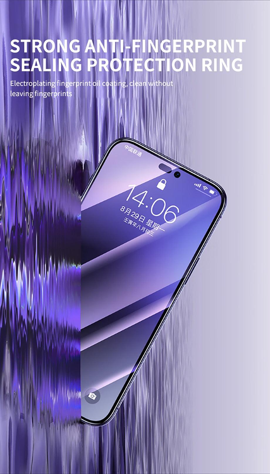 Lot de 4 verres trempés de protection pour iPhone 14 13 12 11 Pro Max Mini, protecteur d'écran sur iPhone 14 Plus 11 X XR XS Max 6 7 8, verre de qualité militaire antichoc et anti-jaunissement