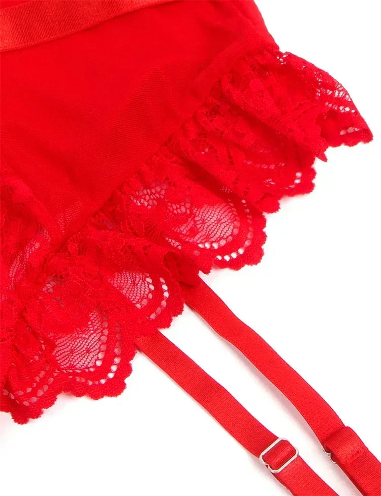 Comeondear Jarretelles Femme Teddy Justaucorps Sexy Grande Taille Barboteuses Lingerie Soutien-gorge à armatures Porte-jarretelles en dentelle Bodys Combinaison Slim Pyjama