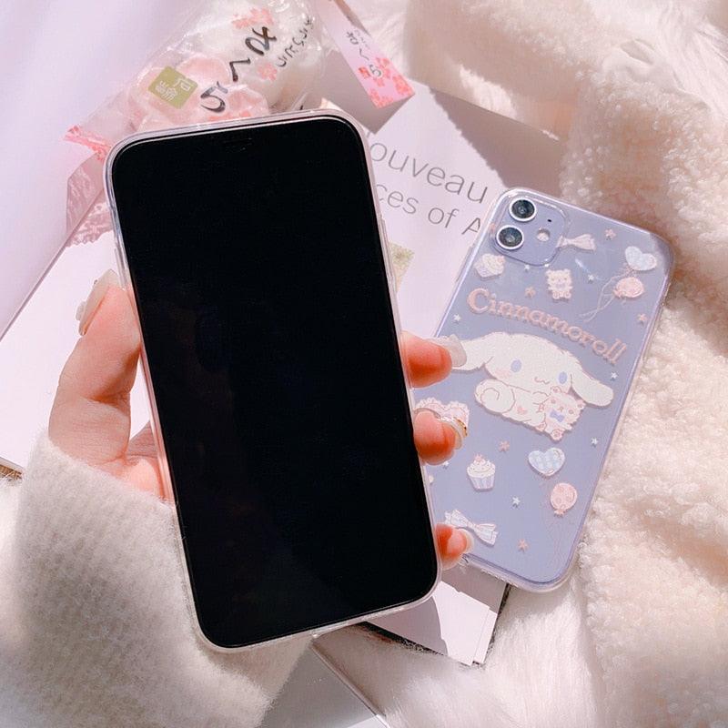 Coque de téléphone dessin animé pour iPhone 14, coque de téléphone chien grandes oreilles mignonnes pour iPhone 11 12 13 Pro Max, coque de téléphone X Xs Max Xr 7plus 8plus