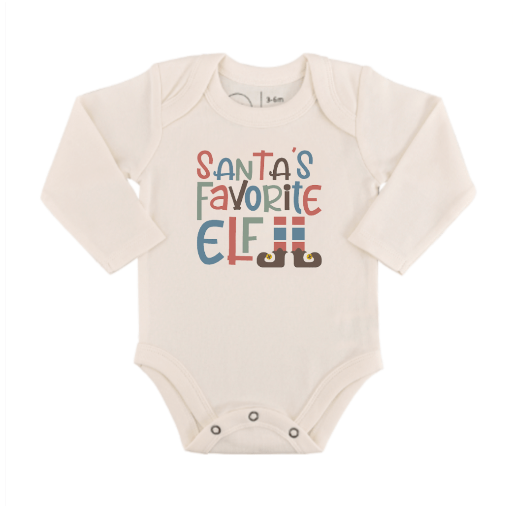 graphic bodysuit | santas favorite elf (long sleeve)
