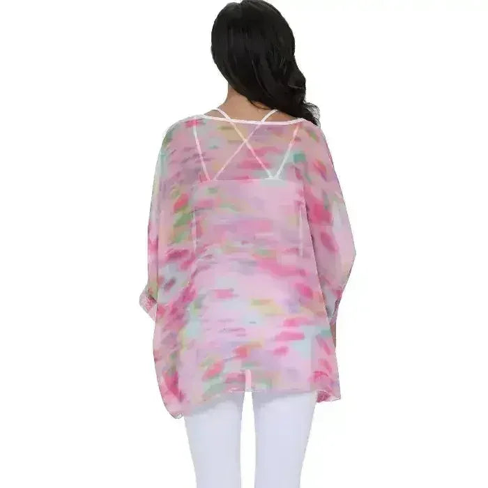 Haut en mousseline rose Licorne - Blouse fantaisie taille unique | Femstylo