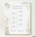 Editable Wedding Timeline Canva Template – Elegant Floral Design