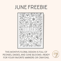 Coloriage floral de juin – Téléchargement gratuit