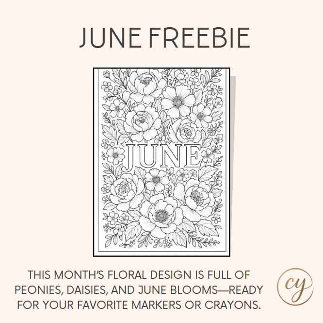 Coloriage floral de juin – Téléchargement gratuit