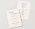 Minimalist Wedding & Bridal Shower Invitation Set – Canva Templates – Instant Download