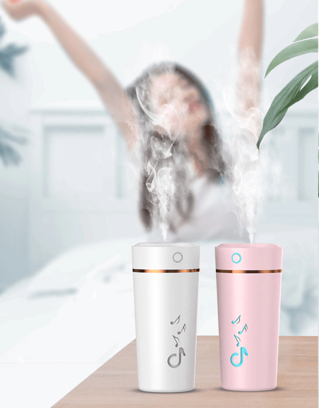 Nouvel humidificateur d'air portable USB 200 ml, diffuseur d'huiles essentielles ultrasonique pour la maison, la chambre, le bureau, la voiture avec 7 lumières colorées
