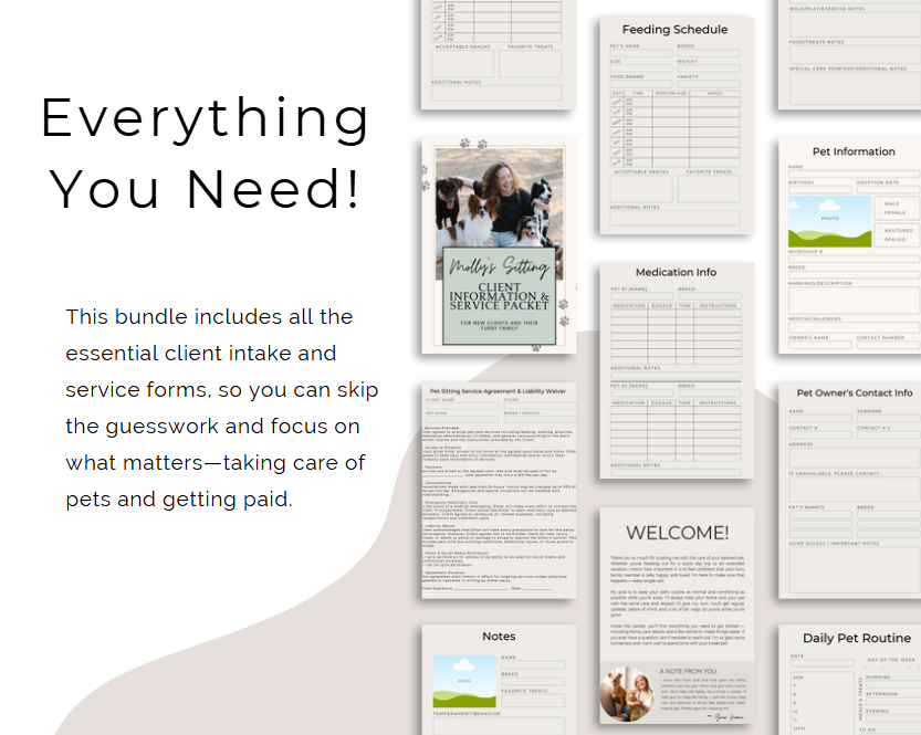 Ultimate Pet Sitting Bundle – Pro Version