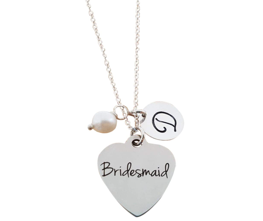 Collier Breloque Demoiselle d'honneur – Argent Sterling Personnalisé