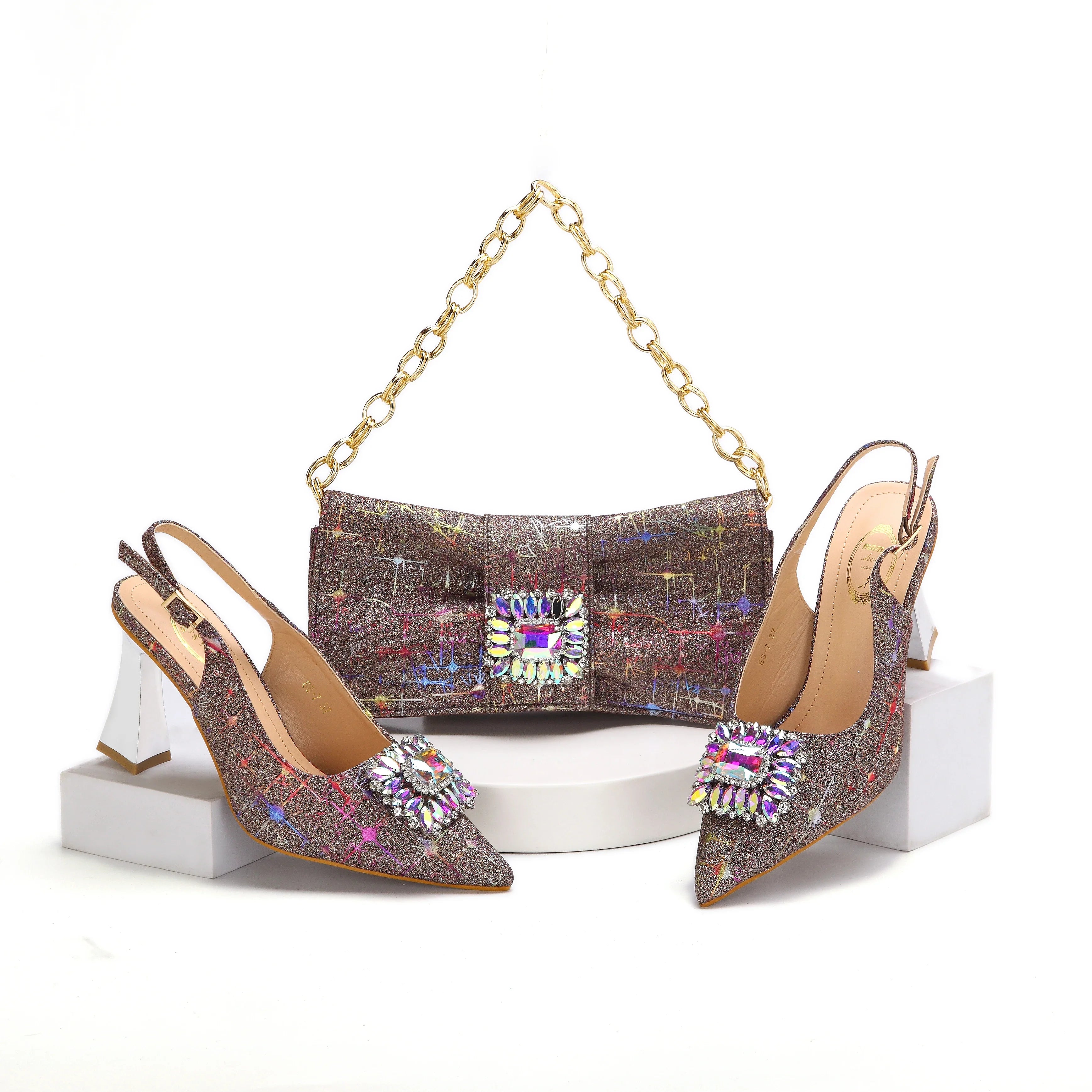 Derniers Chaussures Italiennes pour Femme avec Sac Assorti EDHMA1-14
