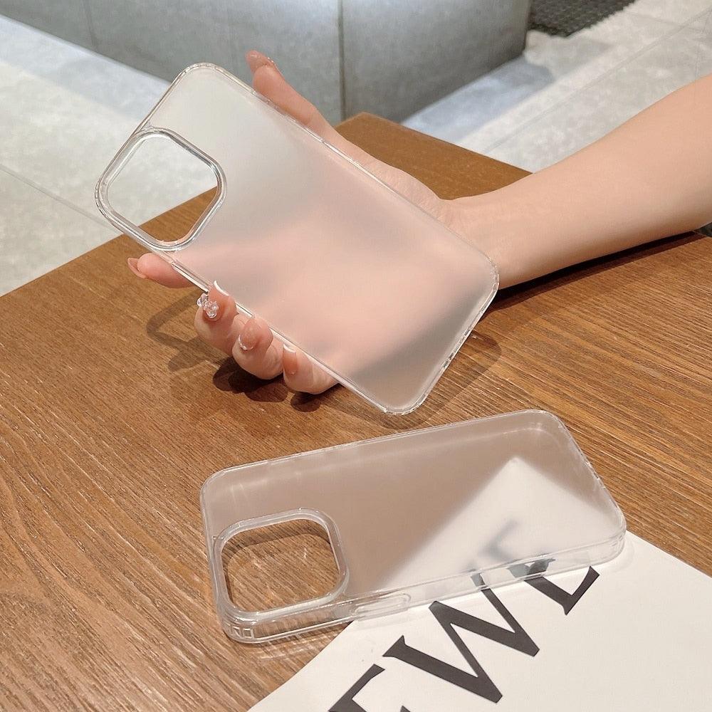 Coque de protection transparente rigide de luxe pour iPhone 14 13 12 11 Pro Max Mini X XR XS, antichoc avec pare-chocs souple