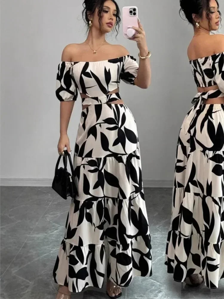 Robe élégante à manches courtes pour femme, collection printemps-été, mode imprimée, patchwork avec taille cintrée, robes décontractées amples pour femme
