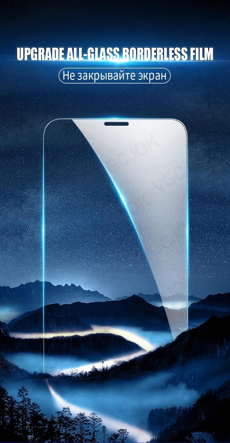 Verre Trempé 9D Pleine Couverture Pour iPhone 14 Plus 13 12 11 Pro Max mini Protecteur d'écran iPhone X XR XS Max Film de Protection 9H Film de Verre Trempé Compatible Coque Pour iPhone