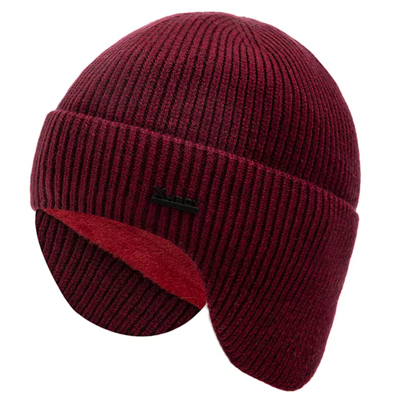 Casquette à cache-oreilles doublée polaire – Bonnet d'hiver chaud pour l'extérieur