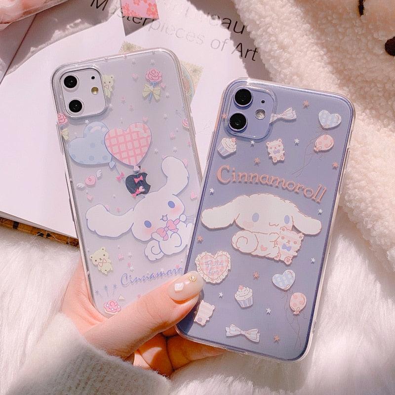 Coque de téléphone dessin animé pour iPhone 14, coque de téléphone chien grandes oreilles mignonnes pour iPhone 11 12 13 Pro Max, coque de téléphone X Xs Max Xr 7plus 8plus